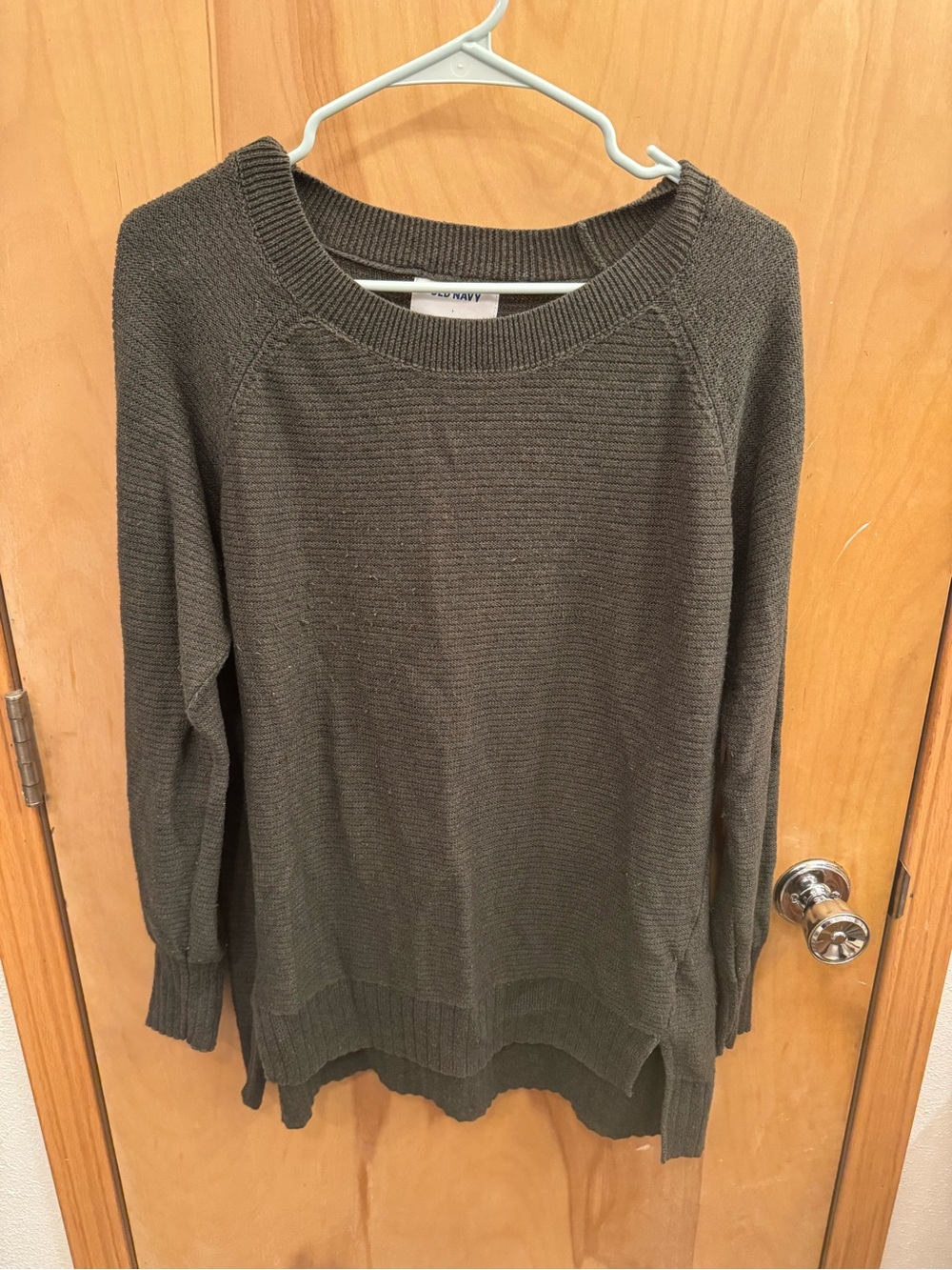 Old Navy Olive Crewneck Lightweight Knit Sweater